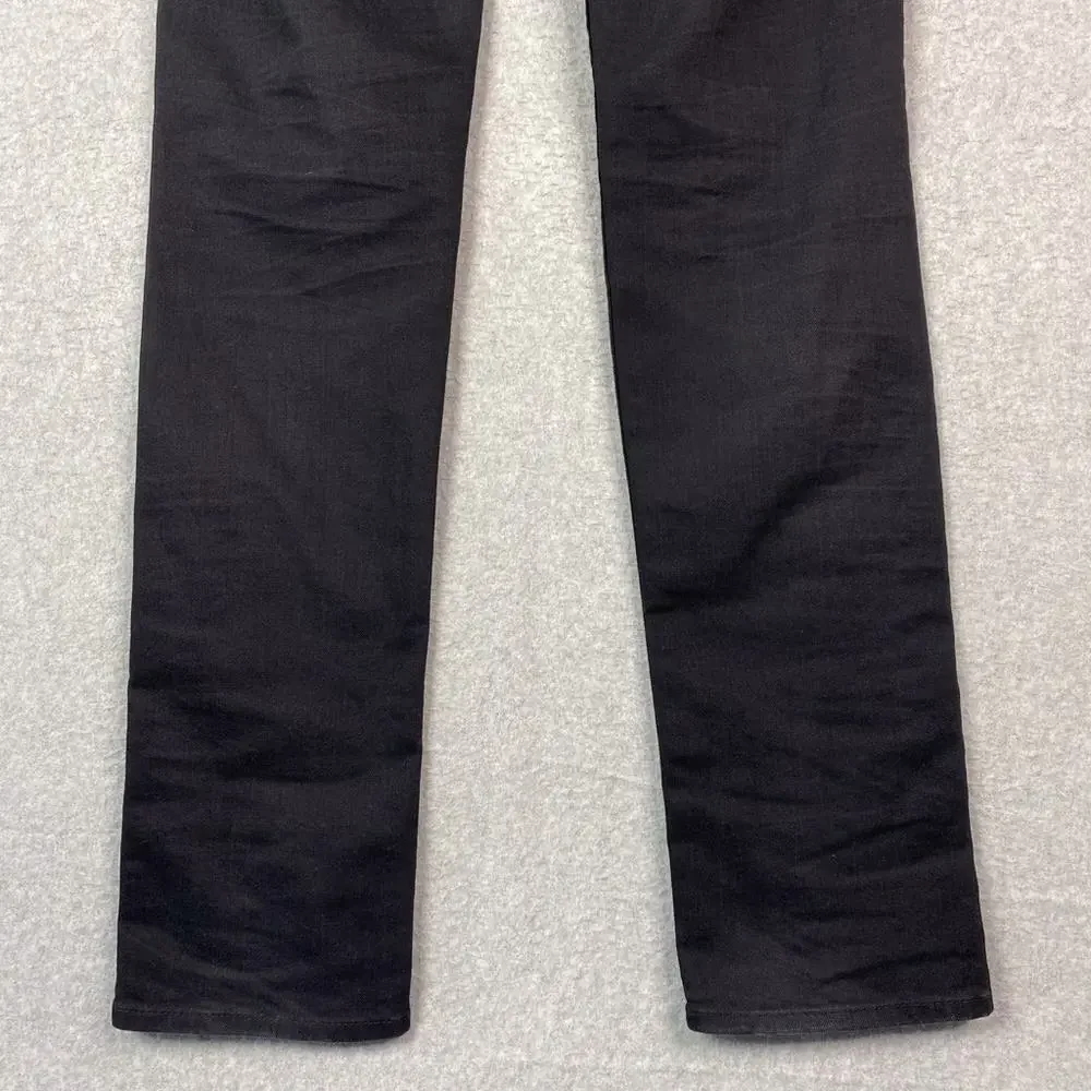 True Religion Mens 31 Black Zach Slim Straight Jeans